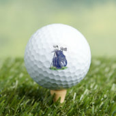Navy Blaues Anfangsmonogramm Golfball (Insitu T-Shirt)