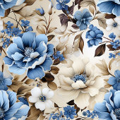 Navy Blaues Blumen Heim Tischläufer