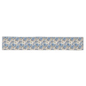Navy Blaues Blumen Heim Tischläufer (Horizontal)