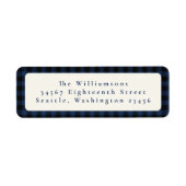Navy Blaues Buffalo-Karo Muster Individuelle Rücks (Vorne)