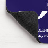 Navy Blaues Firmenlogo Business-Mauspad Mousepad (Ecke)