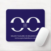 Navy Blaues Firmenlogo Business-Mauspad Mousepad (Mit Mouse)