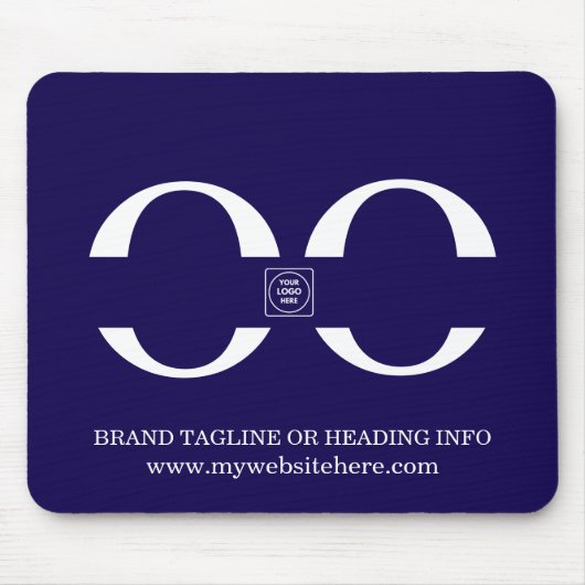 Navy Blaues Firmenlogo Business-Mauspad Mousepad (Vorne)