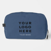 Navy Blaues Geschäft-Logo Name Instagram Reise Waschbeutel (Vorderseite)