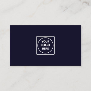 Navy-Blaues Logo   Minimalistisches Professionelle Visitenkarte