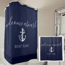 Navy Blaues Maritimes Anker Boot Name Willkommen a