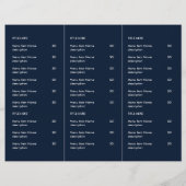 Navy-Blaues Restaurant-Logo-Abholmenü-Design (Rückseite)