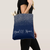 navy Blaues Silber Glitter Brautjungfer Tasche (Von Nahem)