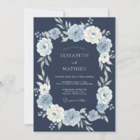 Navy-Blaues Sonnenwend-Hochzeit