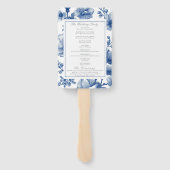 Navy Blaues und Silbernes Hochzeitsprogramm Fächer (Rückseite)
