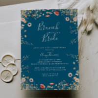 Navy Bliss Wildflower Brunch mit der Braut Hochzei
