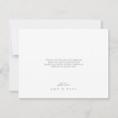 Navy Blissful Boho Wildblume Flat Wedding Dankeskarte (Rückseite)