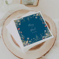 Navy Blissful Colorful Boho Wildblume Hochzeit