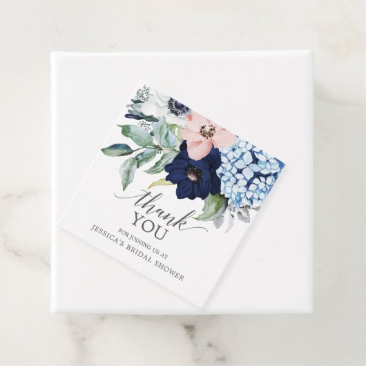 Navy Blooms Brautparty Vielen Dank für Ihre Unters Geschenkanhänger (Beispiel)