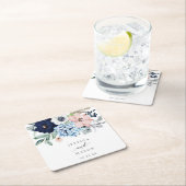 Navy Blooms Hochzeiten Untersetzer (Vor Ort)