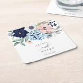 Navy Blooms Hochzeiten Untersetzer (angewinkelt)