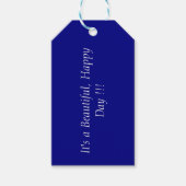 Navy Blue 000080 Color - Custom Message Geschenkanhänger (Vorderseite)