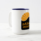 Navy Blue 15 oz Zwei-Tonen-Tasse Zweifarbige Tasse (Vorderseite Links)