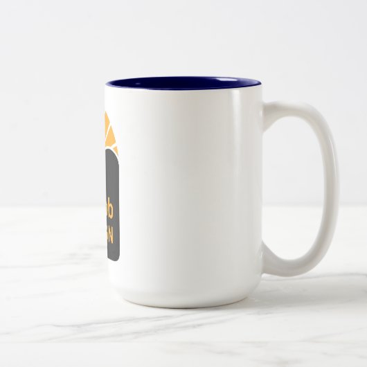 Navy Blue 15 oz Zwei-Tonen-Tasse Zweifarbige Tasse (Rechts)