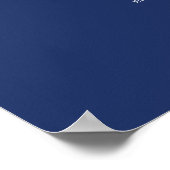 Navy Blue 26 Table Wedding Seating Chart Poster (Ecke)