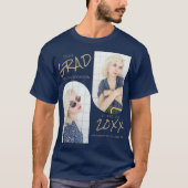 Navy Blue 2 Arted Foto Abschluss T-Shirt (Vorderseite)