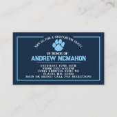 Navy & Blue Abschluss Mini Insert / Friend Einladu Visitenkarte (Vorderseite)