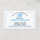 Navy & Blue Abschluss Mini Insert / Friend Einladu Visitenkarte (Vorderseite)