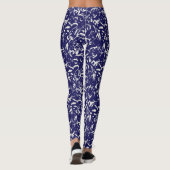 Navy Blue Abstract Leggings (Rückseite)