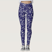 Navy Blue Abstract Leggings  (Vorderseite)