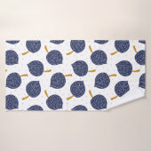 Navy Blue Abstrakt Flying Bomb Fruchtmuster Badehandtuch (Badehandtuch)