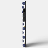 Navy Blue Abstrakt Flying Bomb Fruchtmuster Case-Mate iPhone Hülle (Rückseite / Links)