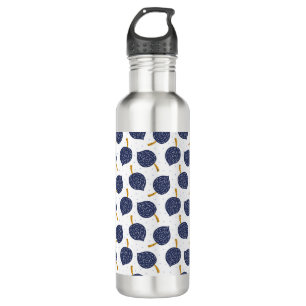 Navy Blue Abstrakt Flying Bomb Fruchtmuster Edelstahlflasche