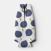 Navy Blue Abstrakt Flying Bomb Fruchtmuster Flaschenkühler (Rückseite)