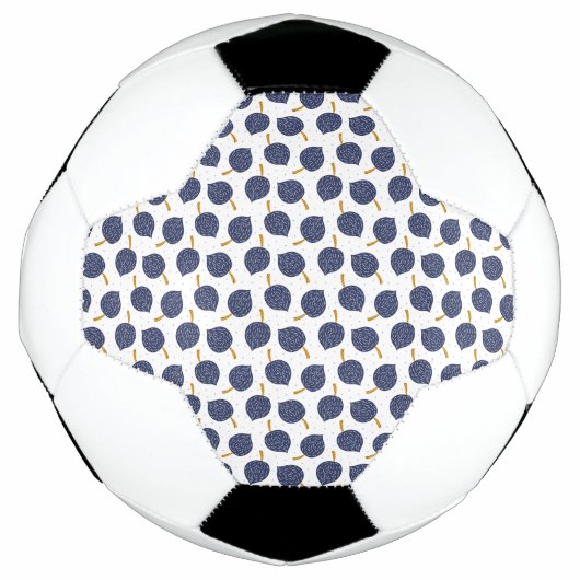 Navy Blue Abstrakt Flying Bomb Fruchtmuster Fußball (Vorderseite)