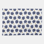 Navy Blue Abstrakt Flying Bomb Fruchtmuster Geschirrtuch (Horizontal)