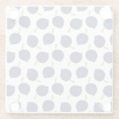 Navy Blue Abstrakt Flying Bomb Fruchtmuster Glasuntersetzer (Rückseite)