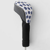 Navy Blue Abstrakt Flying Bomb Fruchtmuster Golf Headcover (angewinkelt)