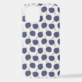Navy Blue Abstrakt Flying Bomb Fruchtmuster iPhone Hülle (Rückseite)
