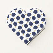 Navy Blue Abstrakt Flying Bomb Fruchtmuster Notizblock (Rückseite)