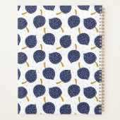 Navy Blue Abstrakt Flying Bomb Fruchtmuster Planer (Rückseite)