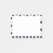 Navy Blue Abstrakt Flying Bomb Fruchtmuster Post-it Klebezettel (Vorderseite)