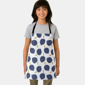 Navy Blue Abstrakt Flying Bomb Fruchtmuster Schürze (Insitu)