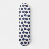 Navy Blue Abstrakt Flying Bomb Fruchtmuster Skateboard (Vorne)