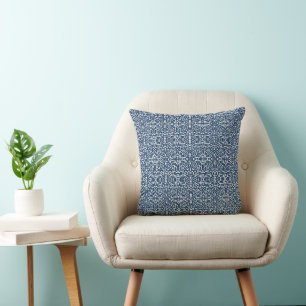 Navy Blue Abstrakt Kissen