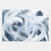 Navy Blue Abstrakt Painterly Geschenkpapier Set (Vorderseite 3)