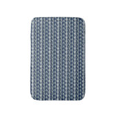Navy Blue Abstrakt Pattern Badematte (Vorderseite Vertikal)