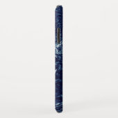 Navy Blue Abstrakt Pattern Case-Mate iPhone Hülle (Hinten/Rechts)