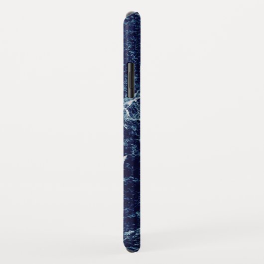 Navy Blue Abstrakt Pattern Case-Mate iPhone Hülle (Hinten/Rechts)