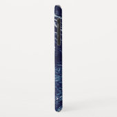 Navy Blue Abstrakt Pattern Case-Mate iPhone Hülle (Hinten/Links)