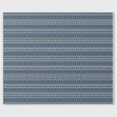 Navy Blue Abstrakt Pattern Geschenkpapier (Flach)